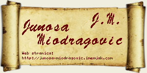 Junoša Miodragović vizit kartica